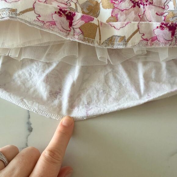 Janie and Jack Girls' Metallic Floral Party Dress - Size 3 - Picture 4 of 6